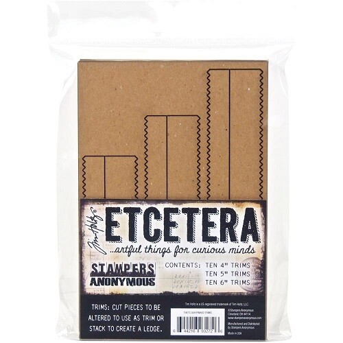 Stampers Anonymous - Designed by Tim Holtz - Etcetera - Chipboard - Pinked Trims - THETC009