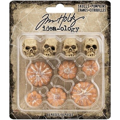 Tim Holtz - idea-ology - Halloween - Skulls & Pumpkins - TH94169 - 10pieces