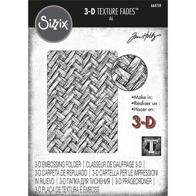 Sizzix - Designed by Tim Holtz - 3D Texture Fades - Embossing Folder - Intertwined - 664759