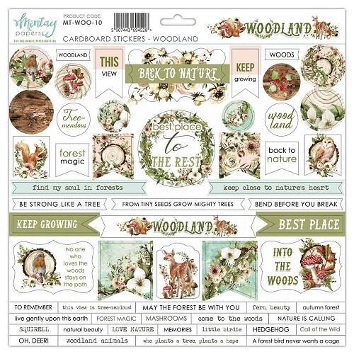 Mintay By Karola - Chipboard Stickers - Woodland Collection