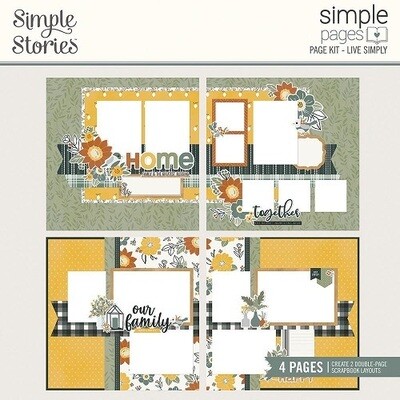 Simple Stories - Simple Pages Page Kit - Live Simply - Health & Home Collection - HHO16528 - 4 Page Layout Kit