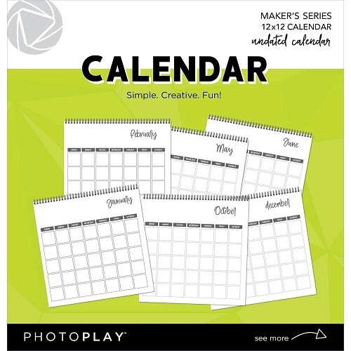 Photoplay - Spiral Bound Undated set of 12 months Calendar - PPP3079