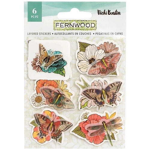 Vicki Boutin - Fernwood Collection - Layered Stickers  - 6pcs