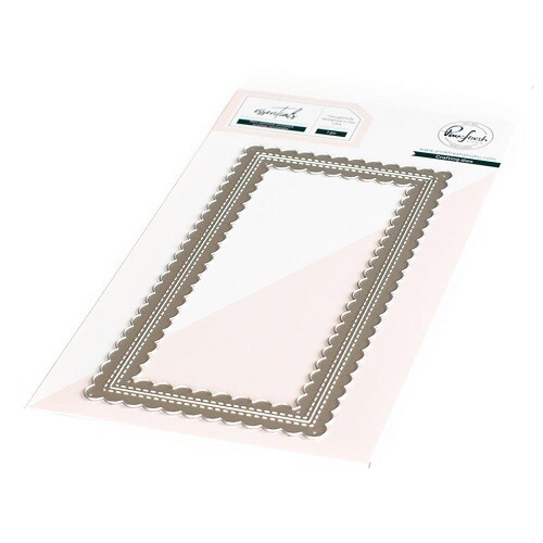 PinkFresh Studio - Essentials - Mini Slimline Scalloped Rectangle Die ...