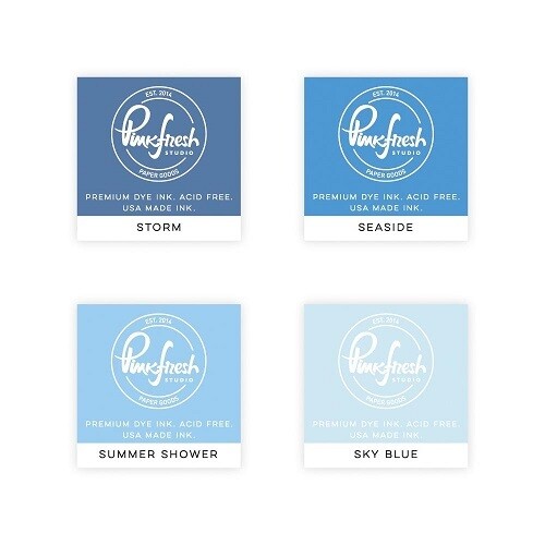 PinkFresh Studio - Dye Ink Cubes - Set of Four - Morning Sky - PFDIC05