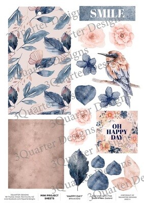 3 Quarter Designs - Mini Project Sheets - Happy Day #9A