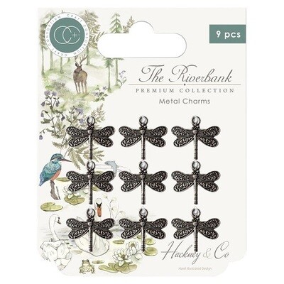 Craft Consortium - The Riverbank Collection - Charms - Dragonfly  - 9 Pcs