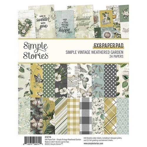 Simple Stories - WG16719 - 6" x 8" - Simple Vintage Weathered Garden -  Paper Pad