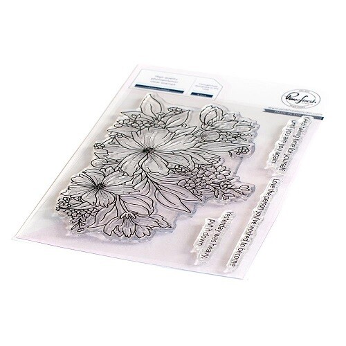 PinkFresh Studio - Clear Stamp - Cosmos Bunch - 4" x 6" - 132721