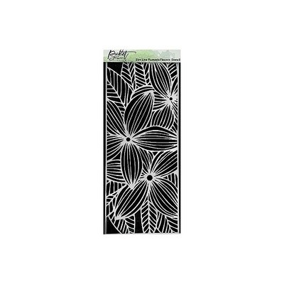 Picket Fence Studios - Plumeria Flowers - Slimline Stencil - SC-276 - 4&quot; x 10&quot;