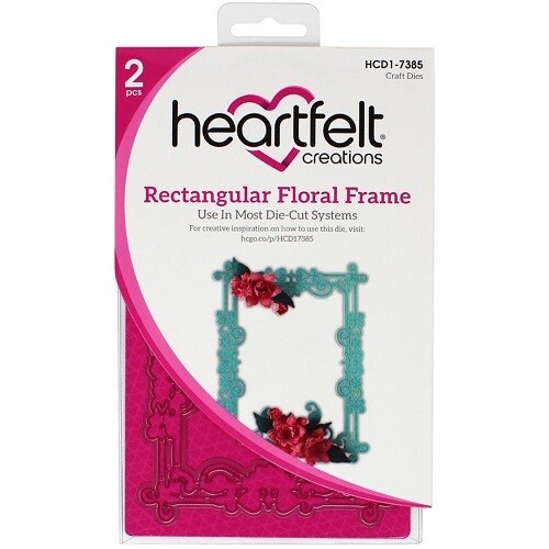 Heartfelt Creations - Cut & Emboss Die - Rectangle Floral Frame - HCD1-7385