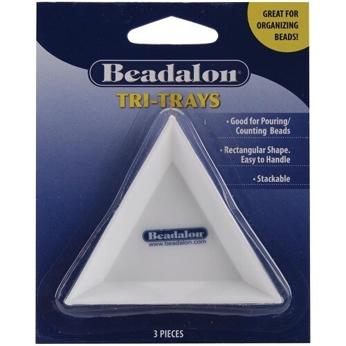 Beadalon - Tri Trays - White - Set of 3 - 207A-021