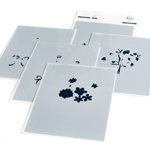 PinkFresh Studios - Floral Envelope - Layered Stencil - 139022 - 5 pcs