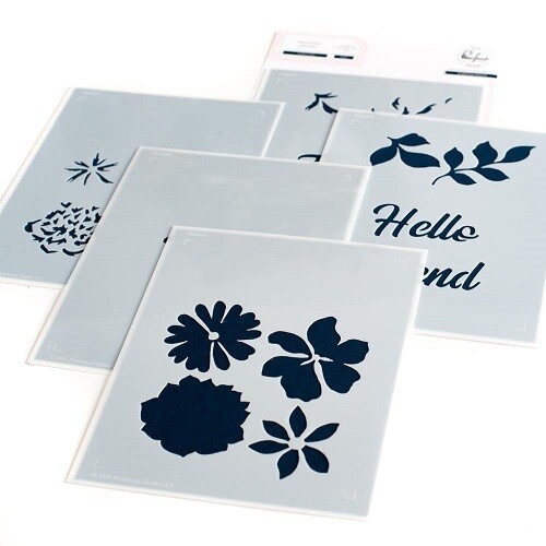 PinkFresh Studio - Brighter Days - Layered Stencil - 139322 - 5 pcs