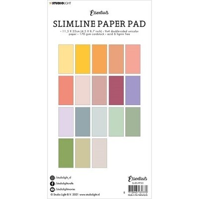 Studio Light Essentials - Slimline Paper Pad - Floral Colour- 36 pages - SLESPP33