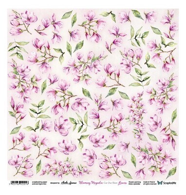 ScrapAndMe - Blooming Magnolia - Fussy Cutting 12 x 12 Sheet