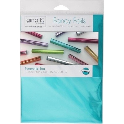 Gina K Designs - Fancy Foils - Turquoise Sea - 6&quot; x 8&quot; - 12 sheets - 18033