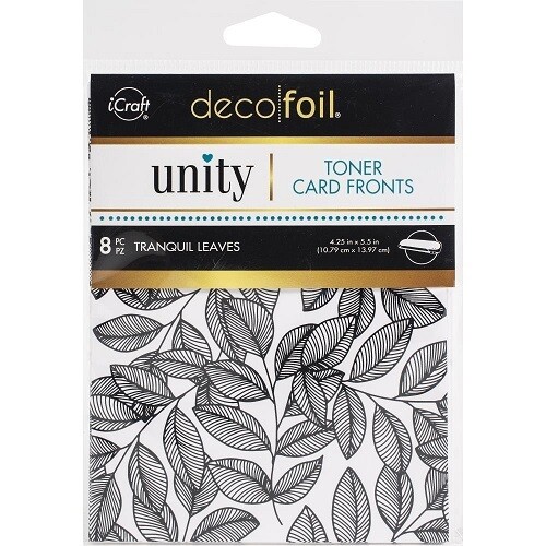 iCraft - Deco Foil - Toner Card Fronts - Tranquil Leaves  - 19077 - 8pcs