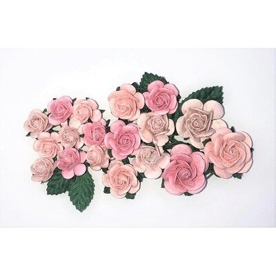 Scrapaholics - Mulberry Paper Flowers - Pink Flutter - S88686