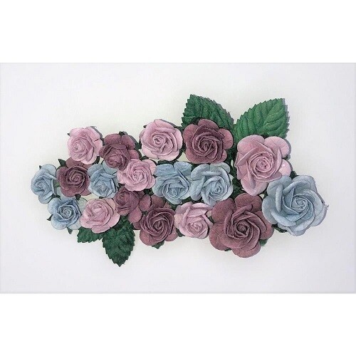 Scrapaholics - Mulberry Paper Flowers - Violet Fields - S88679