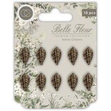 Craft Consortium - Belle Fleur Collection - Charms - Leaf - 10 Pcs - CCMCH31