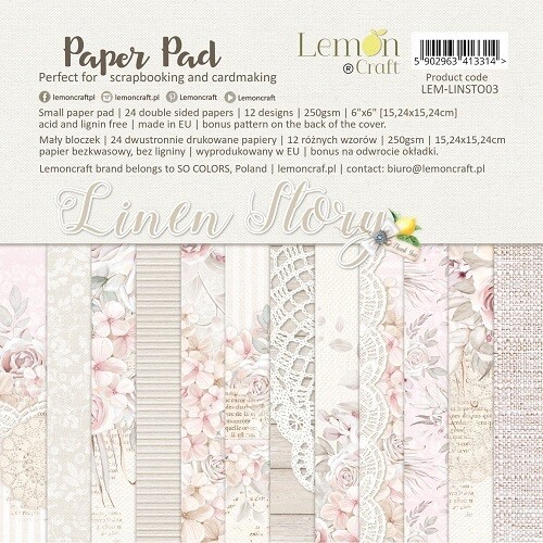 Lemoncraft - Linen Story - 6" x 6" - Scrap Pad