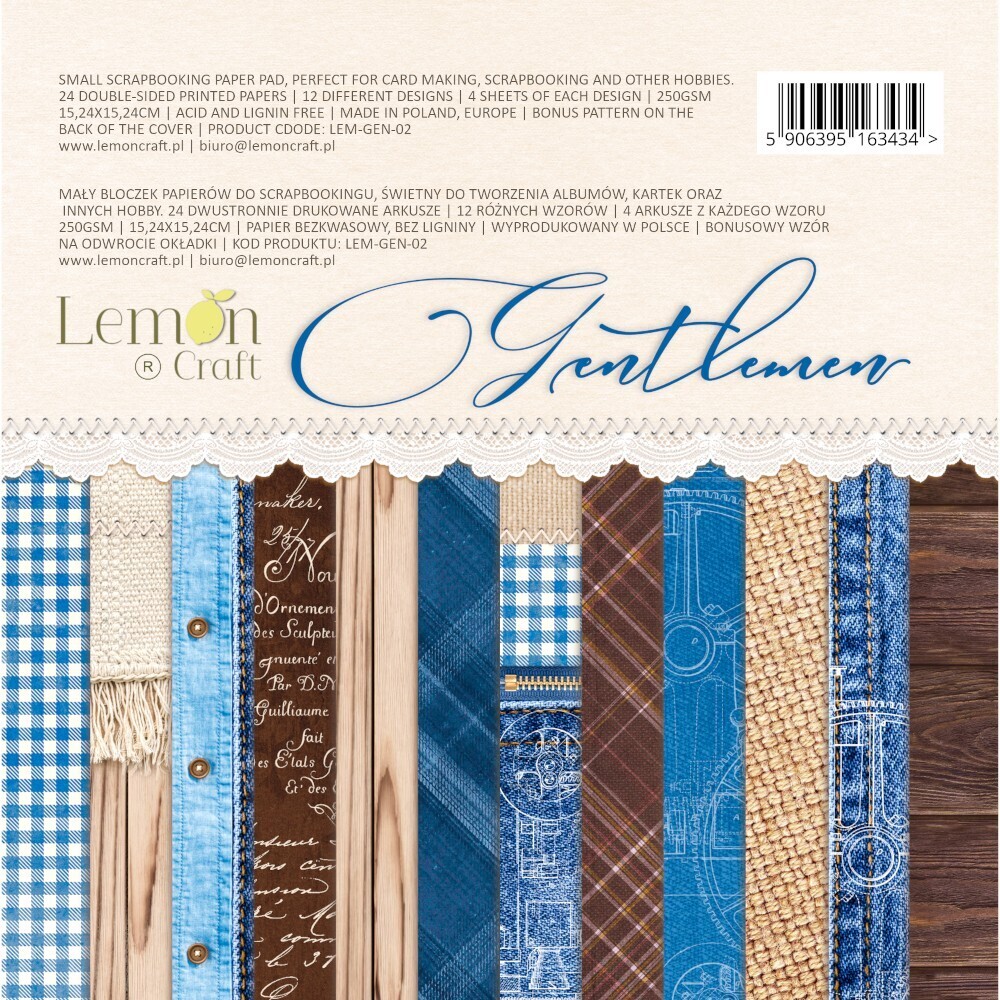 Lemoncraft - Gentleman - 6" x 6" - Scrap Pad