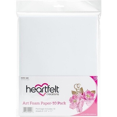 Heartfelt Creations - Art Foam Paper - White - 10sheets - HCFS1465 - 8.5 x 11