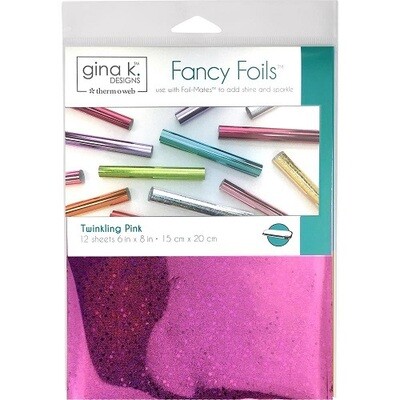 Gina K Designs - Fancy Foils - Twinkling Pink - 6&quot; x 8&quot; - 12 sheets - 18071