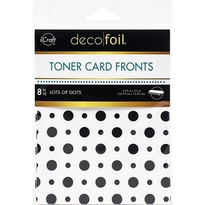 iCraft - Deco Foil - Toner Card Fronts - Lots of Dots  - DF5568 - 8pcs