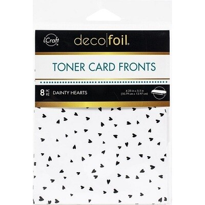 iCraft - Deco Foil - Toner Card Fronts - Dainty Hearts - DF5588 - 8pcs