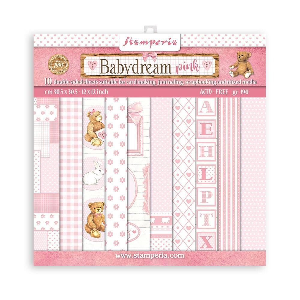 Stamperia - Dream Pink Collection -  12&quot; x 12&quot; Papers - 10 pack - SBBL107