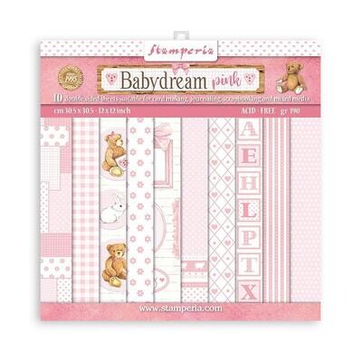 Stamperia - Dream Pink Collection -  12" x 12" Papers - 10 pack - SBBL107