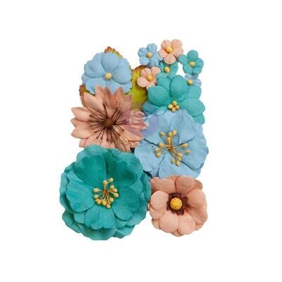 Prima Marketing - Mulberry Paper Flowers - Painted Floral Collection - Serene Beauty - 658595 - 8 pcs