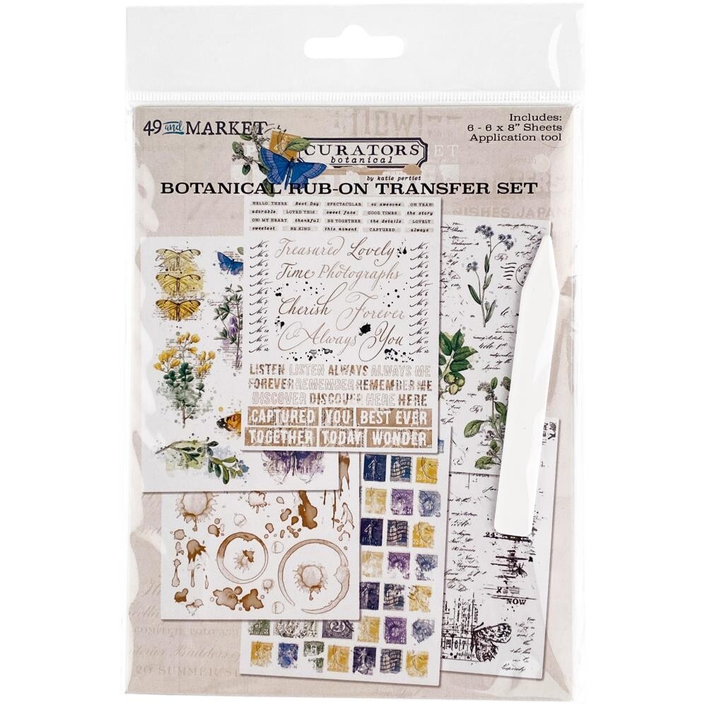 49 & Market - Curators Collection - Botanical - Rub-On Transfers - 6 x 8 - 6 Sheets - CB35809