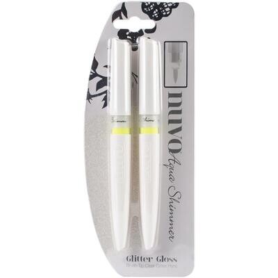 Nuvo - Aqua Shimmer Pens - Glitter Gloss - Set of 2 pens - 888N