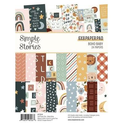 Simple Stories - Boho Baby Collection - 6 x 8 Paper Pad- BHO17514