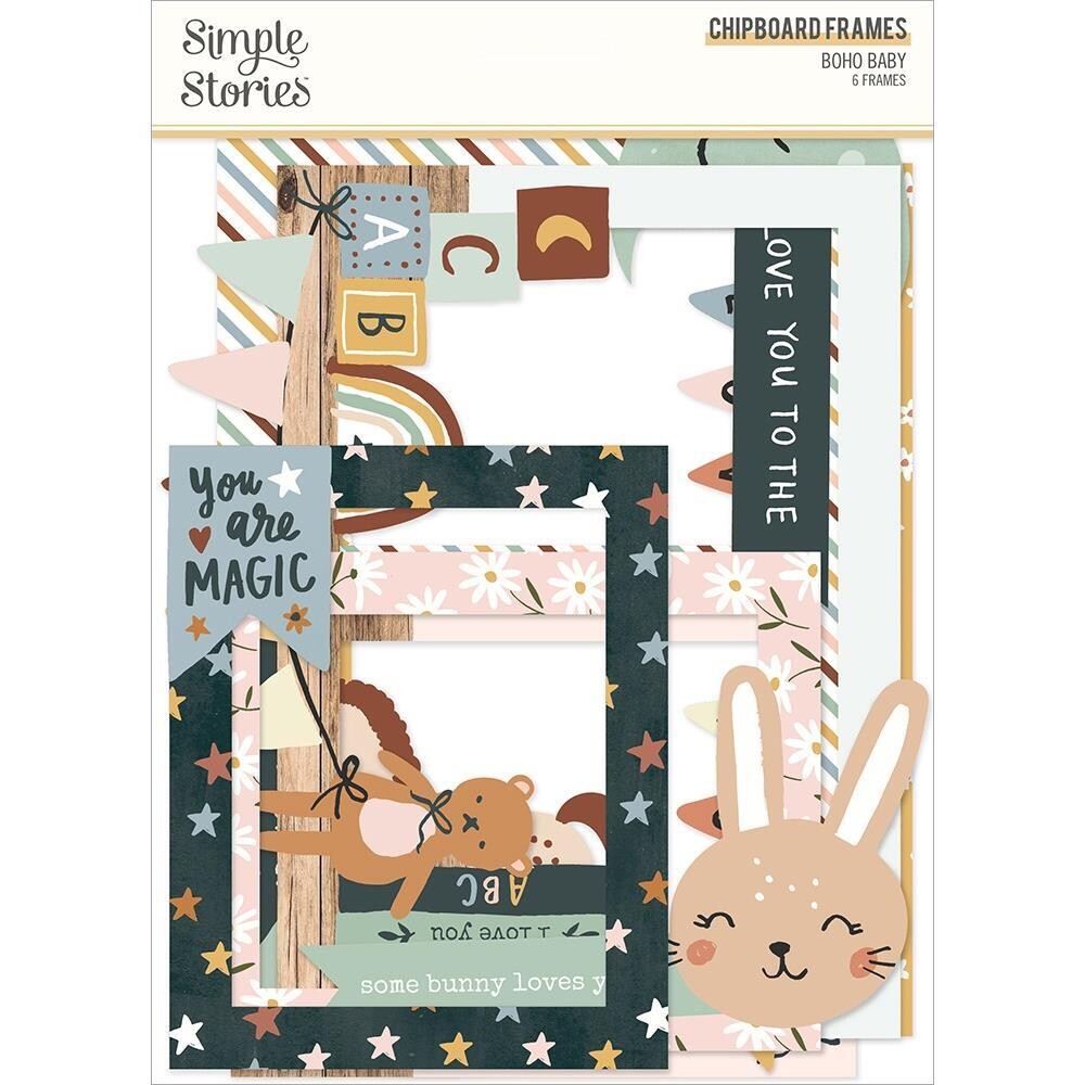 Simple Stories - Boho Baby Collection - Chipboard Frames - BHO17521