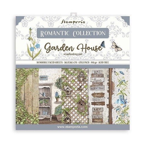 Stamperia - Romantic Collection - Garden House - 12 x 12 Paper Pack - SBBL102