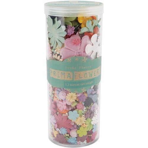 Prima Marketing - Mulberry Paper Flowers -  Petals Pillar - Mixed Wildflowers - WP529552 - 1.2 oz