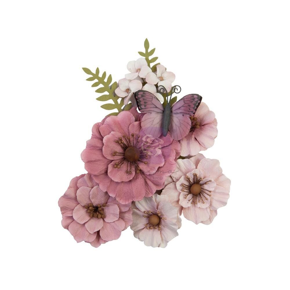 Prima Marketing - Mulberry Paper Flowers - Farm Sweet Farm Collection - Freshly Picked - 658328 - 12 pcs