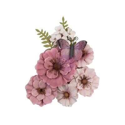 Prima Marketing - Mulberry Paper Flowers - Farm Sweet Farm Collection - Freshly Picked - 658328 - 12 pcs