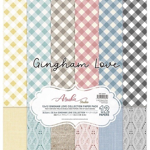 Memory Place - Gingham Love Collection - 12 x 12 Paper Pack - MP-60889 - 12 Sheets 