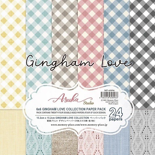 Memory Place - Asuka Studios - Gingham Love - 6" x 6" Paper Pack - MP-60896