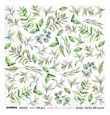 ScrapAndMe - Leaves 2 - Amidst The Roses - Fussy Cutting 12 x 12 Sheet
