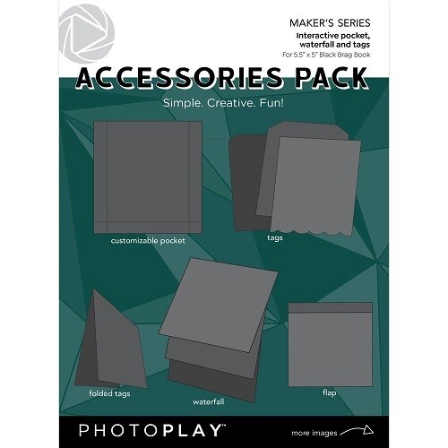 Photoplay - Makers Series - Brag Book - Black - Accessory Pack - 5.5" x 5" - PPP3348