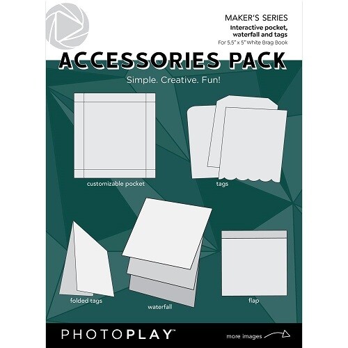 Photoplay - Makers Series - Brag Book - White - Accessory Pack - 5.5" x 5" - PPP3347