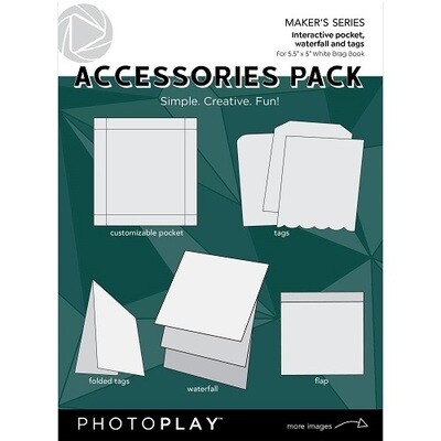 Photoplay - Makers Series - Brag Book - White - Accessory Pack - 5.5" x 5" - PPP3347