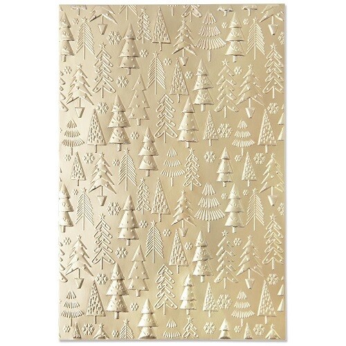 Sizzix - Designed By Kath Breen - 3D Texture Fades - Embossing Folder - Christmas Tree - 665254