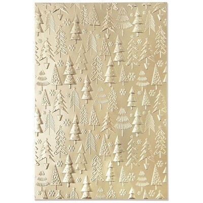 Sizzix - Designed By Kath Breen - 3D Texture Fades - Embossing Folder - Christmas Tree - 665254